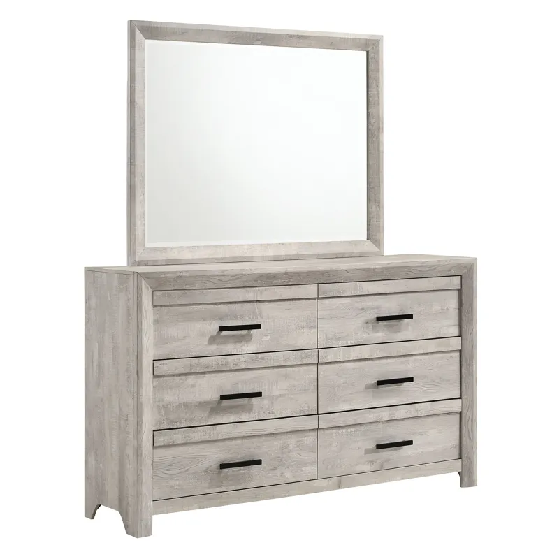 Eleanor Dresser & Mirror Set in White