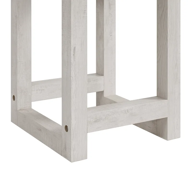 Eleanor Nesting Bar Table Single Pack (2 Tables + 3 Stools) in White