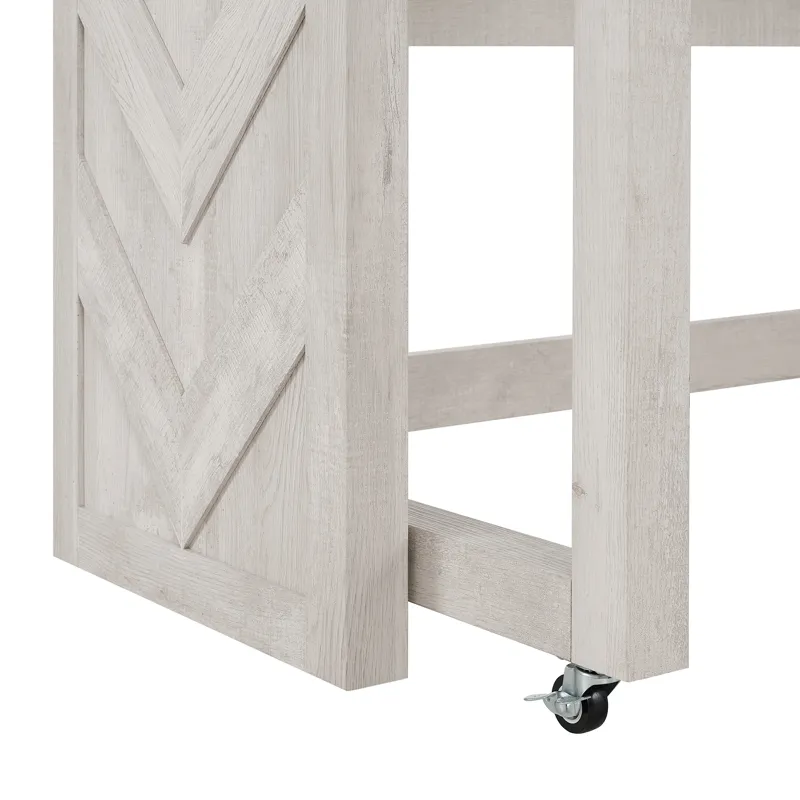 Eleanor Nesting Bar Table Single Pack (2 Tables + 3 Stools) in White