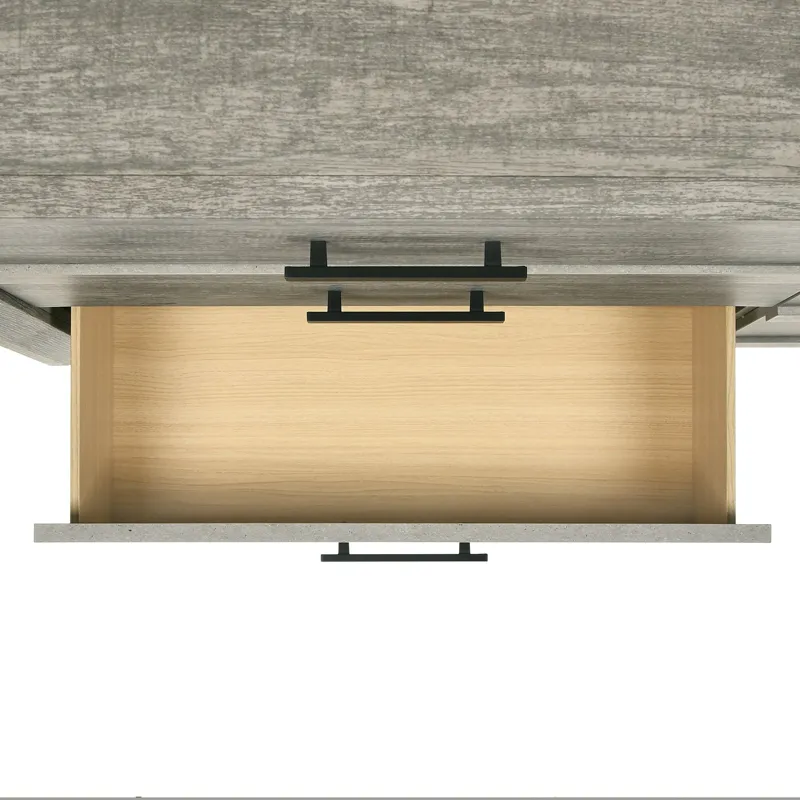 Ellen Dresser & Mirror Set Grey