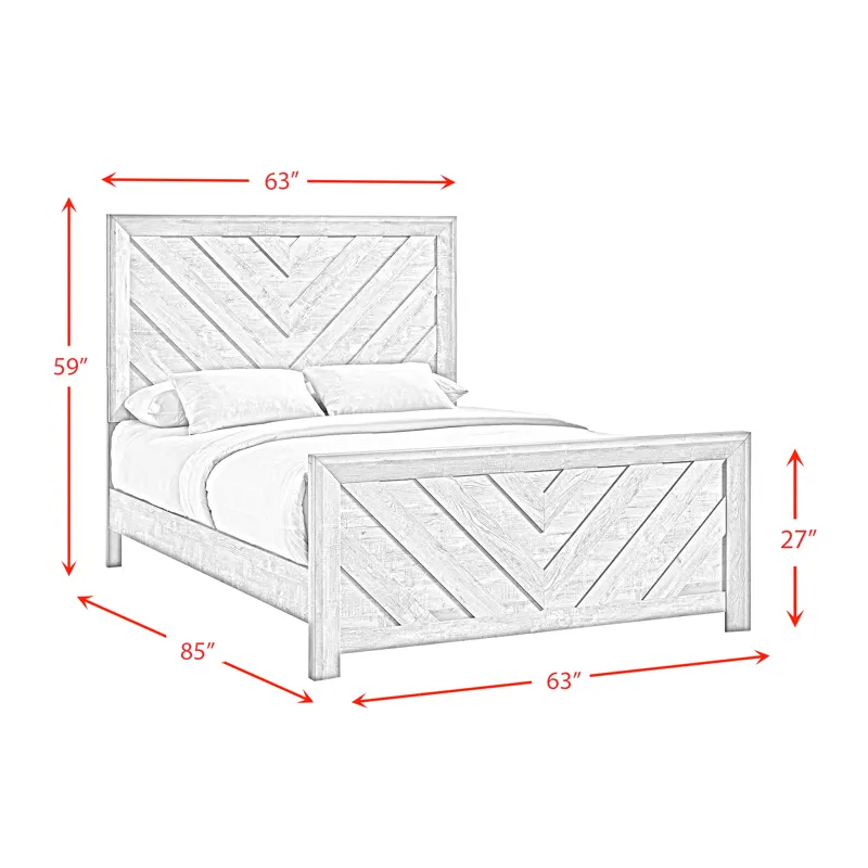 Ellen Queen Bed White