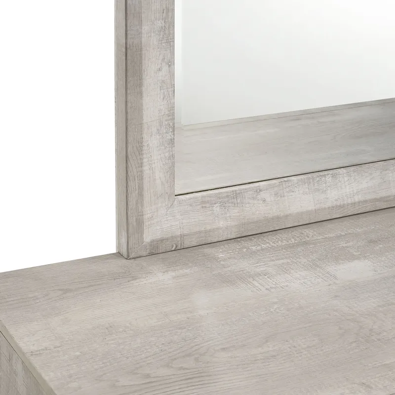 Ellen Dresser & Mirror Set White