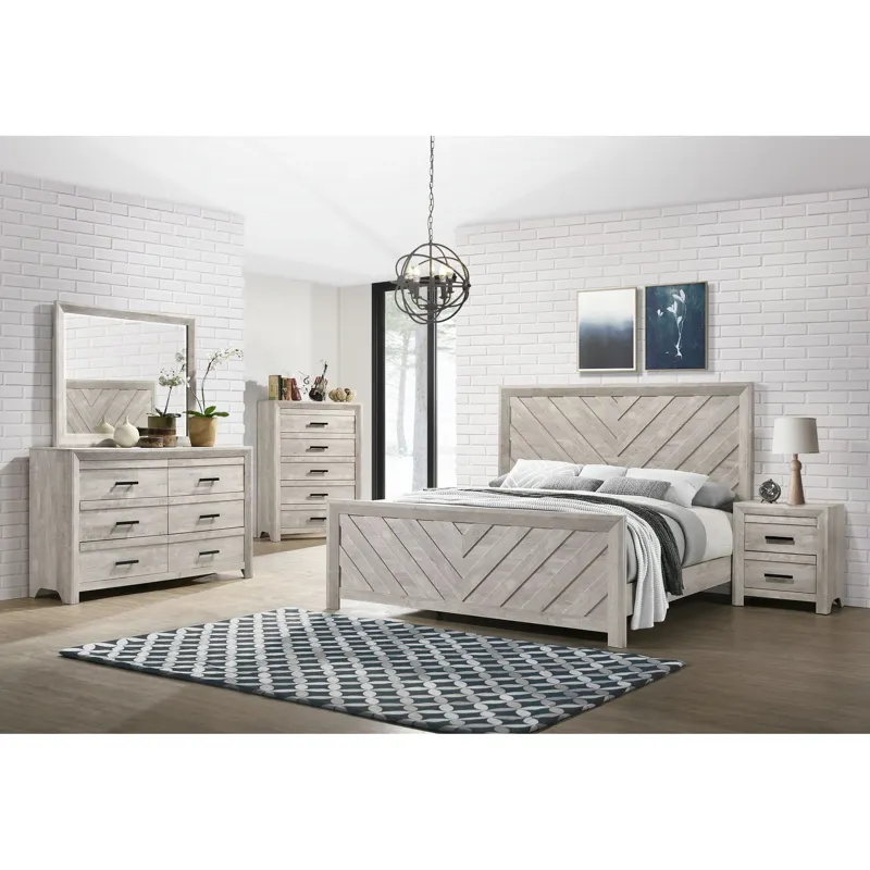 Ellen Queen Bed White