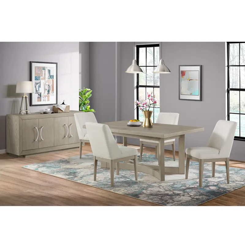Elma Rectangular Dining Table with 18\" Leaf in Almond