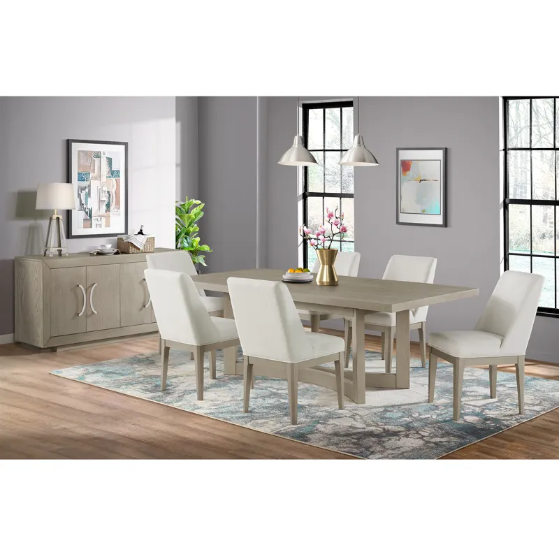 Elma Rectangular Dining Table with 18\" Leaf in Almond