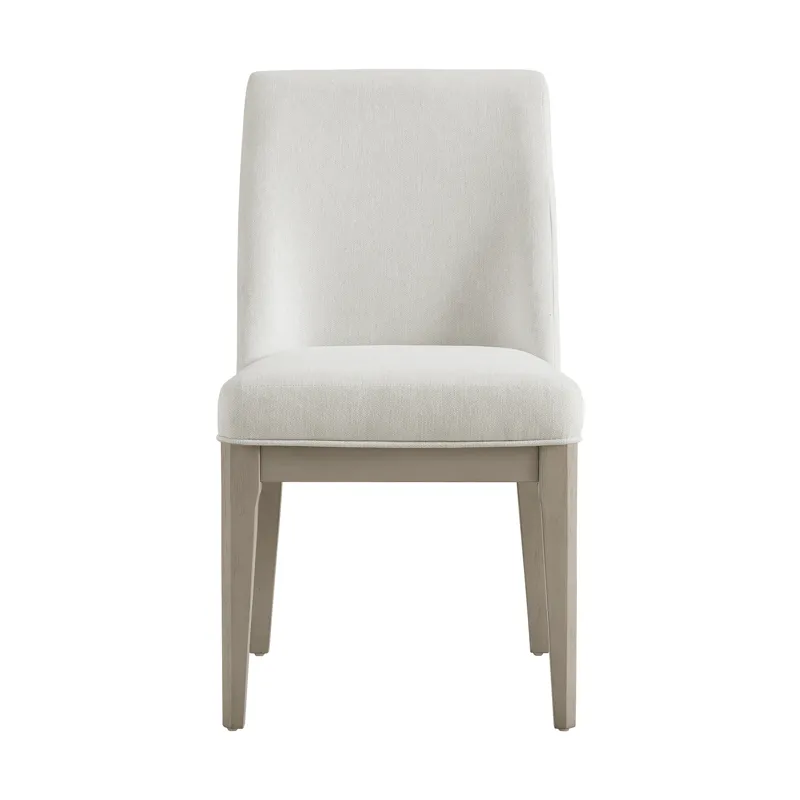 Elma Dining Side Chair with White Fabric in Almond (2 Per Carton)