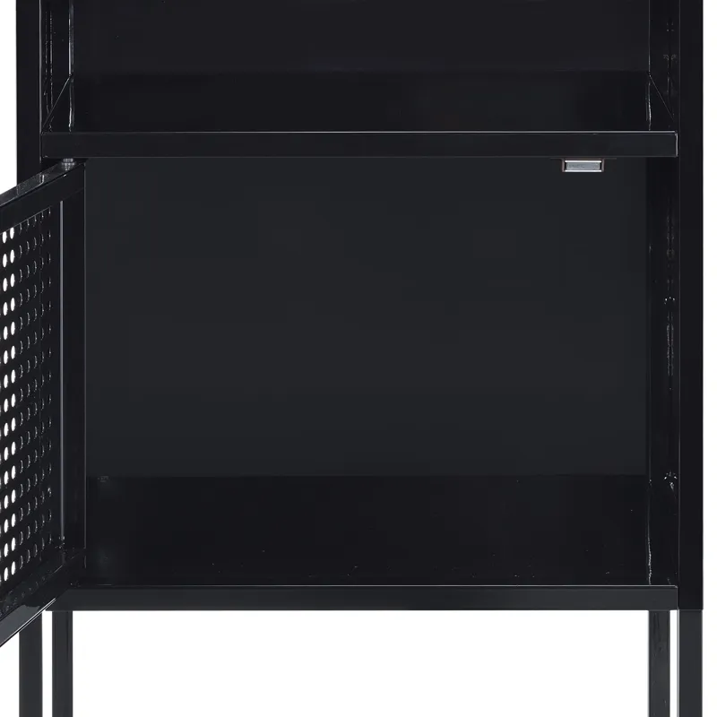 Ember Nightstand (C-1094) BLACK NIGHTSTAND W/ USB