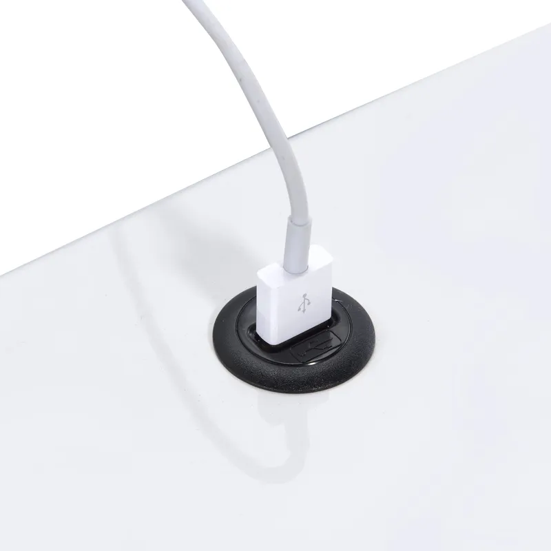 Ember Nightstand (C-1094) WHITE NIGHTSTAND W/ USB