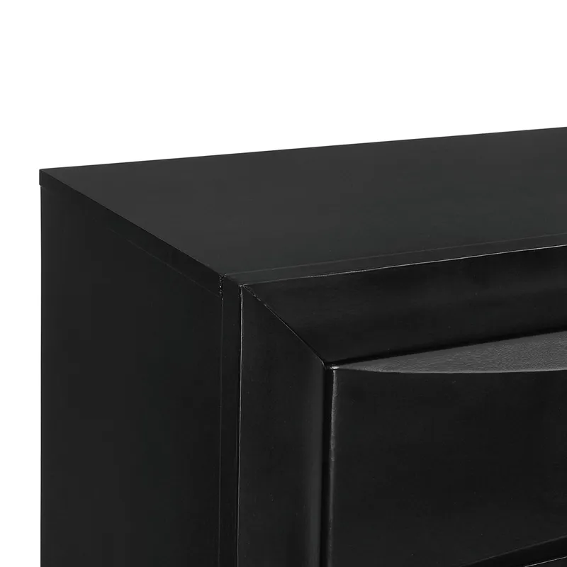 Emily Dresser & Mirror Set in Black