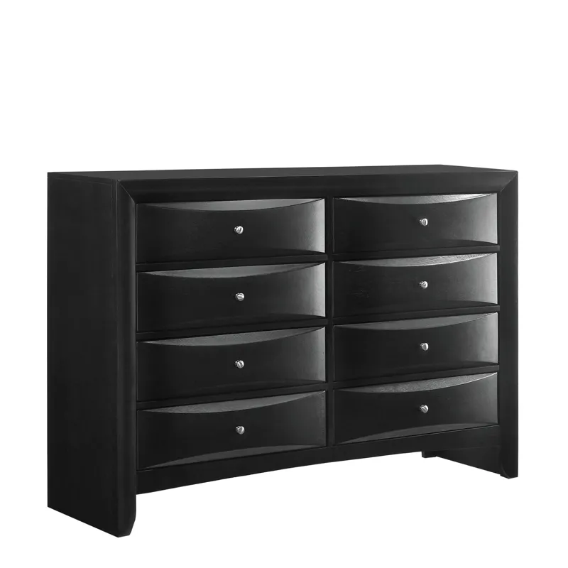 Emily 8-Drawer Dresser in Black
