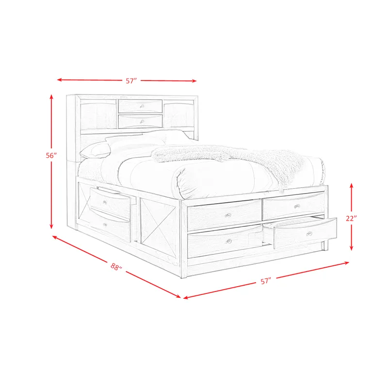 Emily Full Storage Bed