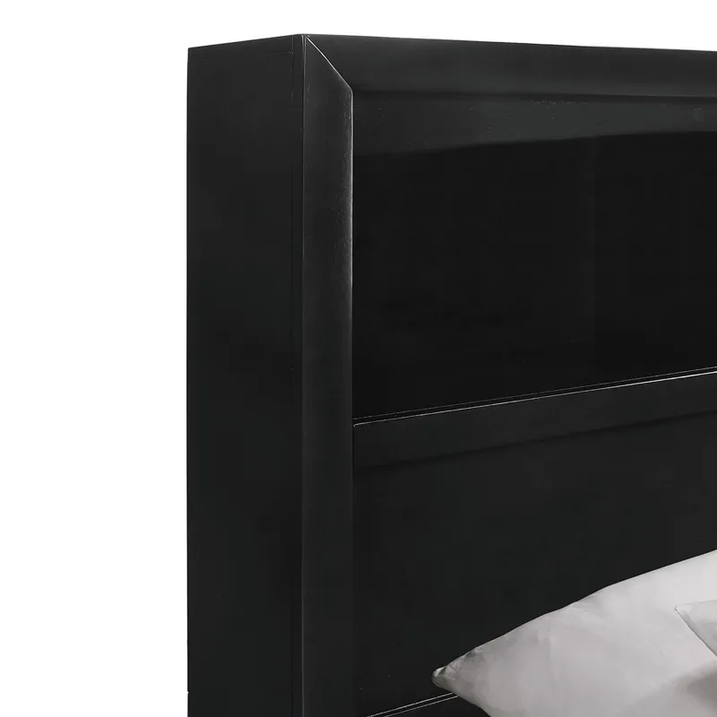 Emily King Storage Bed in Black