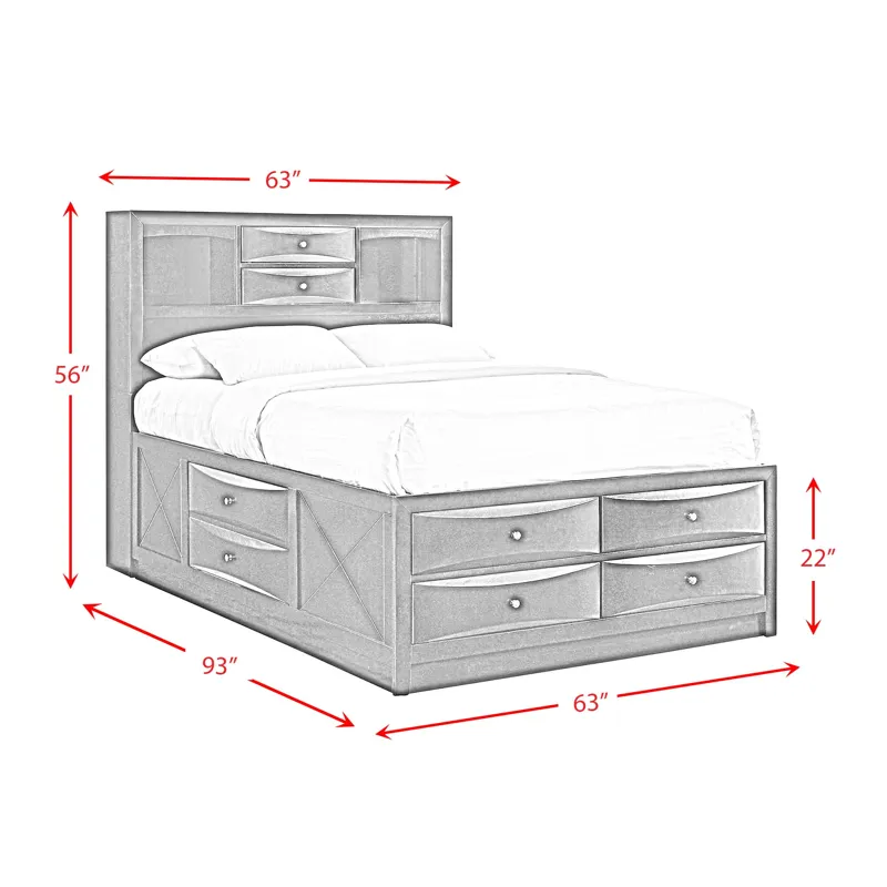 Emily Queen Storage Bed in Black