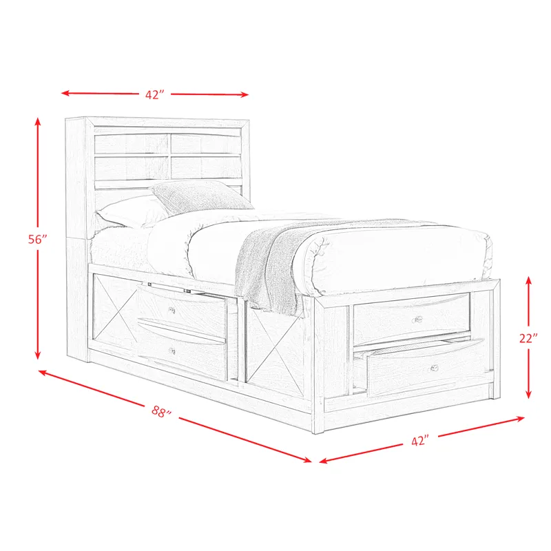 Emily Twin Storage Bed