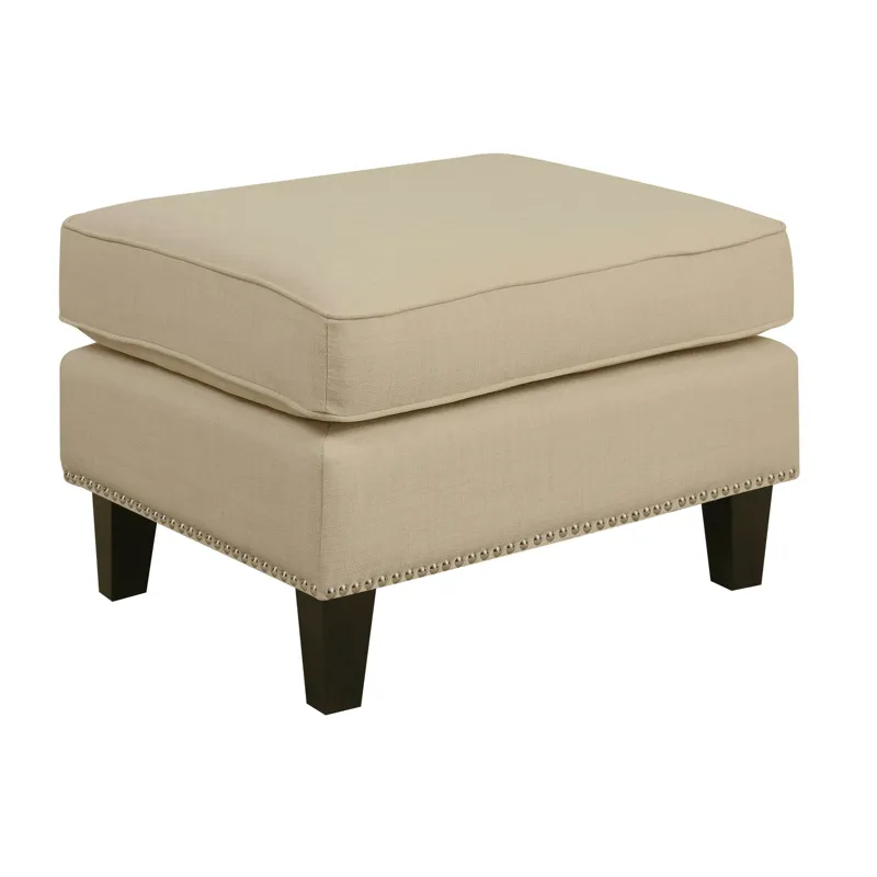Erica 497 Ottoman W/Chrome Nail Heirloom Natural (ISTA 3)