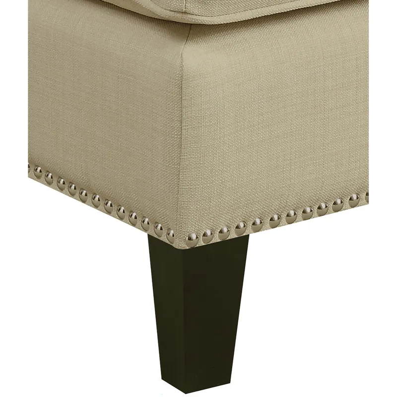 Erica 497 Ottoman W/Chrome Nail Heirloom Natural (ISTA 3)