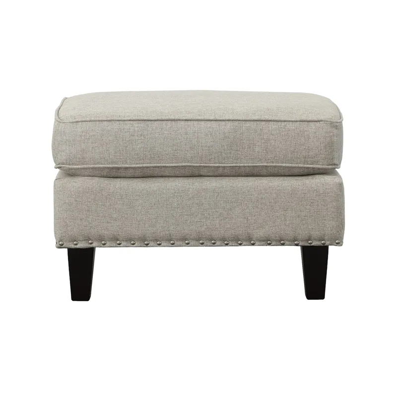 Erica 497 Ottoman W/Chrome Nail Heirloom Grey (ISTA 3)