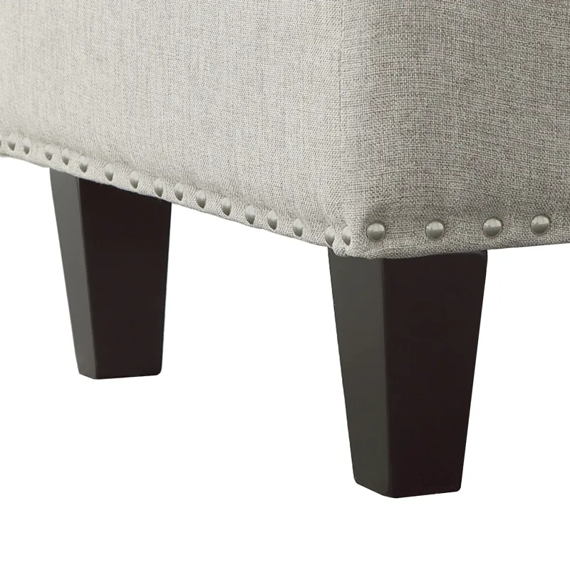 Erica 497 Ottoman W/Chrome Nail Heirloom Grey (ISTA 3)