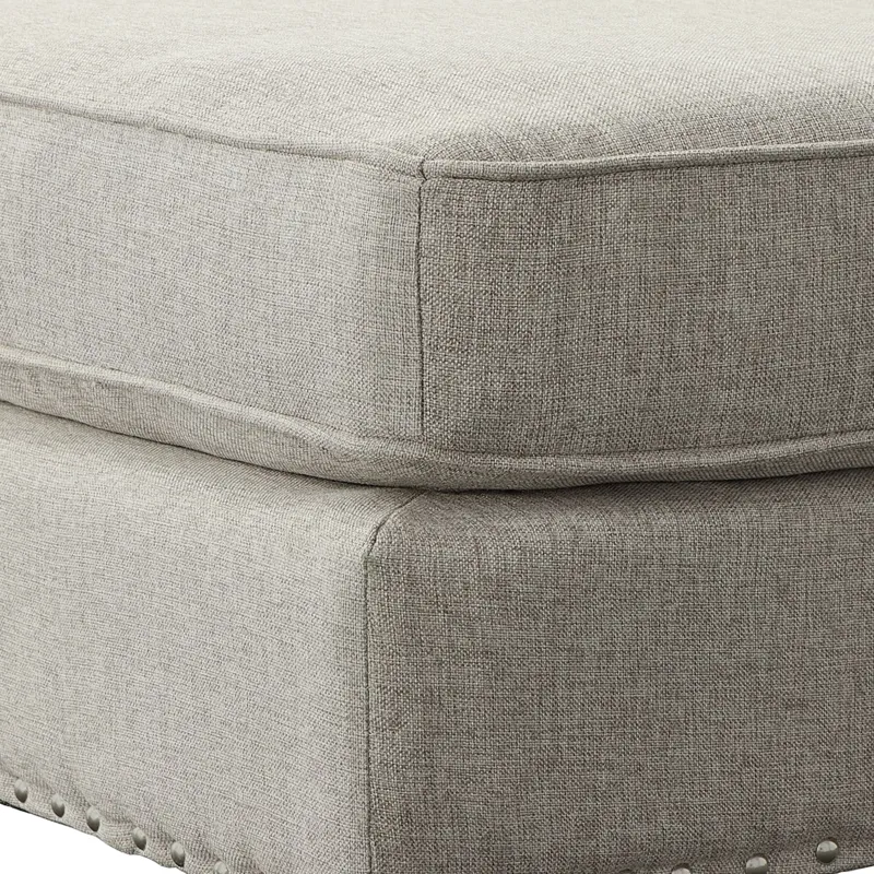 Erica 497 Ottoman W/Chrome Nail Heirloom Grey (ISTA 3)