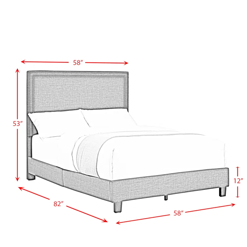 Erica Full Bed in Heirloom Charcoal