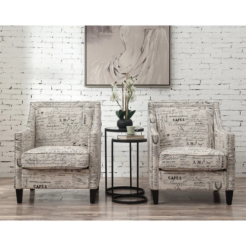 Erica 497 Chair W/Chrome Nails French Script (ISTA 3)