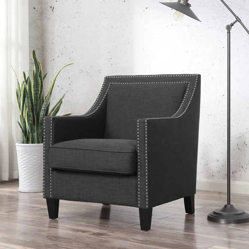 Erica 497 Chair W/Chrome Nails Heirloom Charcoal