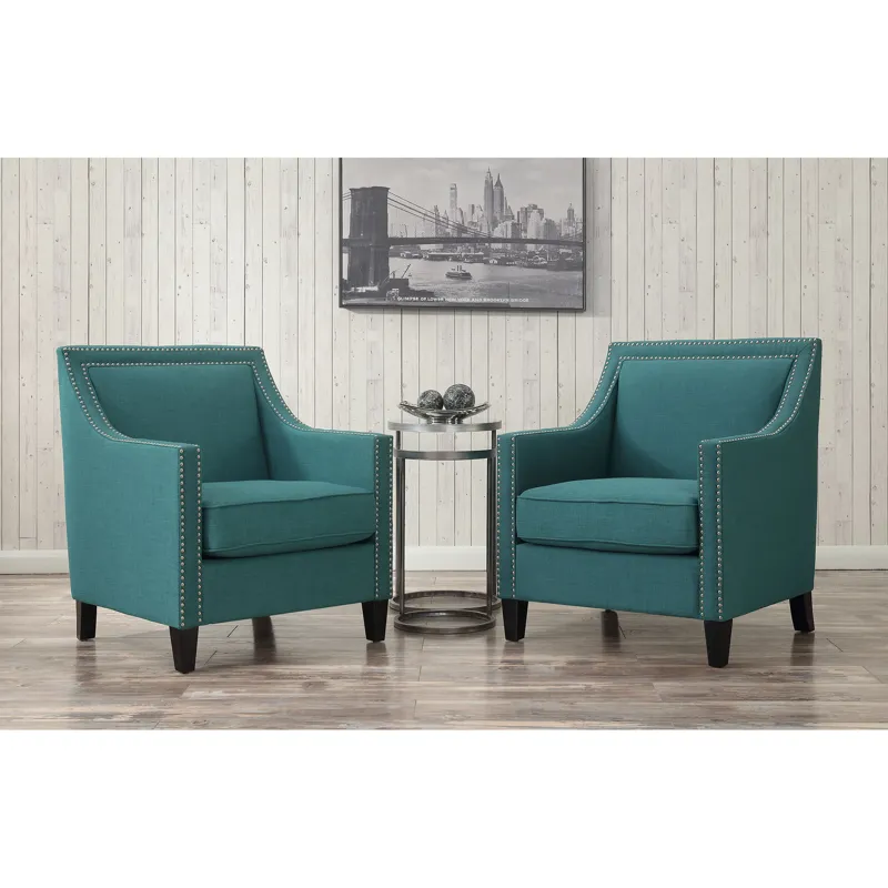 Erica 497 Chair W/Chrome Nails Heirloom Aqua/Teal (ISTA 3)
