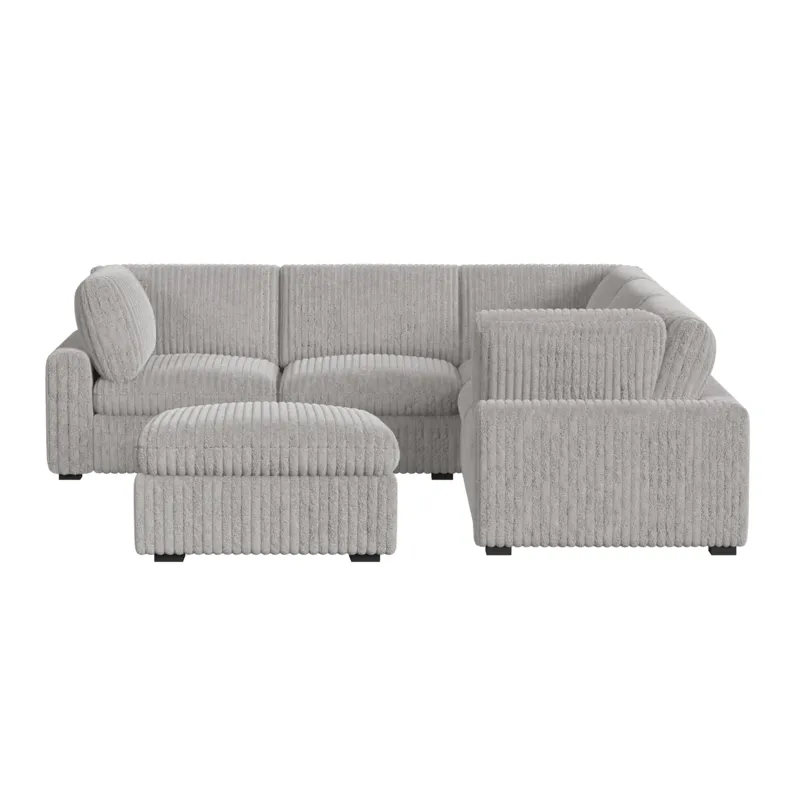 Esprit Modular Ottoman in Grand Cord Light Grey