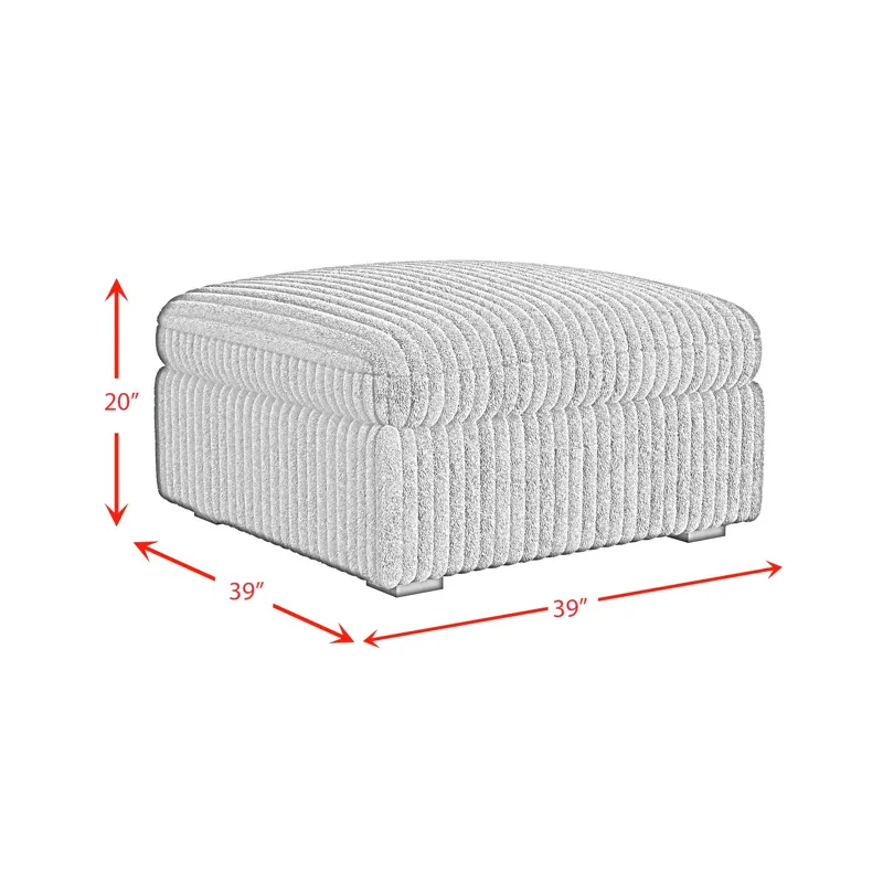 Esprit Modular Ottoman in Grand Cord Charcoal