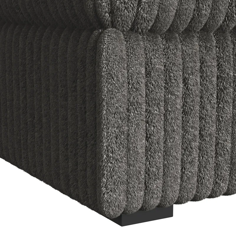 Esprit Modular Ottoman in Grand Cord Charcoal