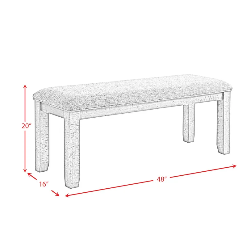 Everett 6PC Dining Set (Table + 4 Chairs + Bench) in Brown Acacia