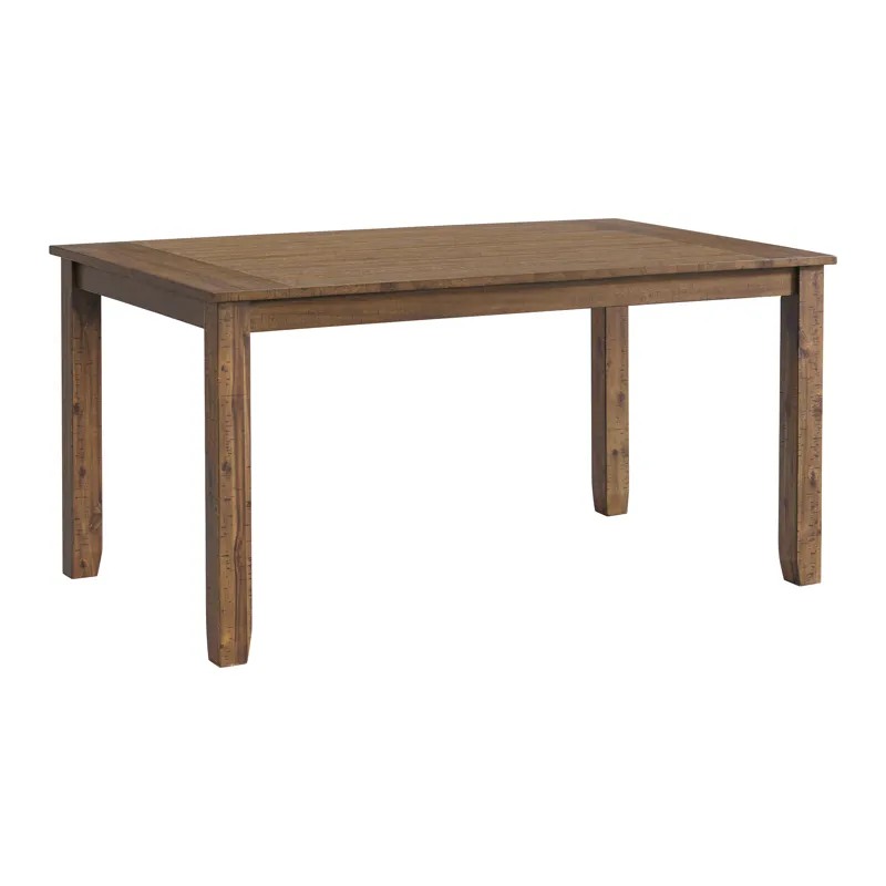 Everett 6PC Dining Set (Table + 4 Chairs + Bench) in Brown Acacia