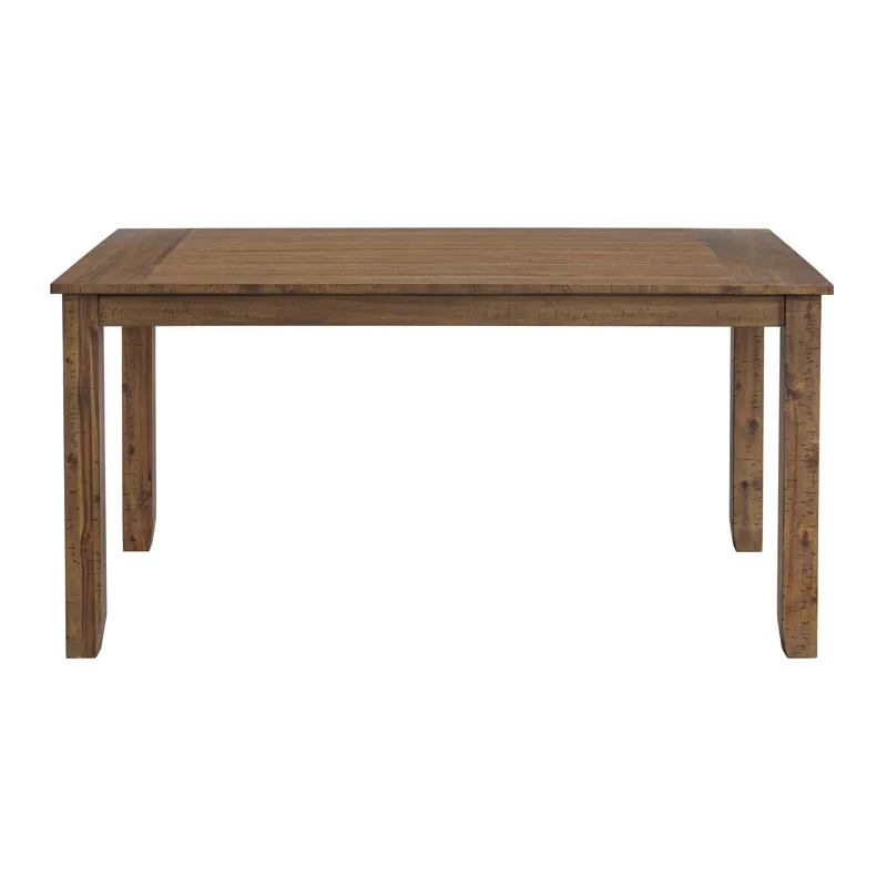 Everett 6PC Dining Set (Table + 4 Chairs + Bench) in Brown Acacia