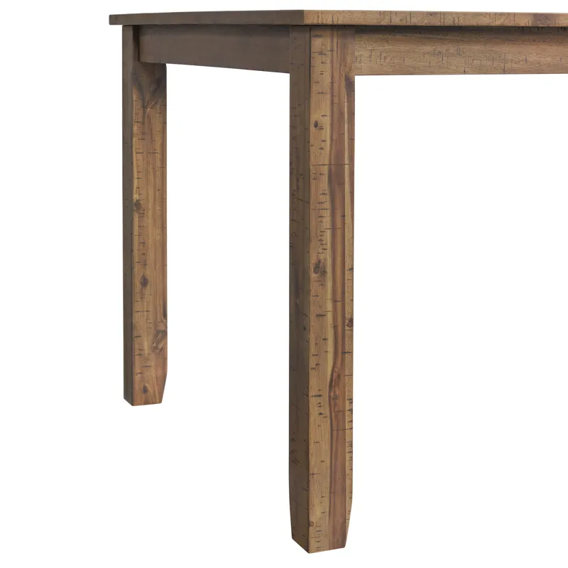 Everett 6PC Dining Set (Table + 4 Chairs + Bench) in Brown Acacia