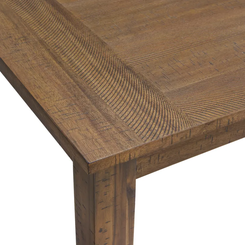 Everett 6PC Dining Set (Table + 4 Chairs + Bench) in Brown Acacia