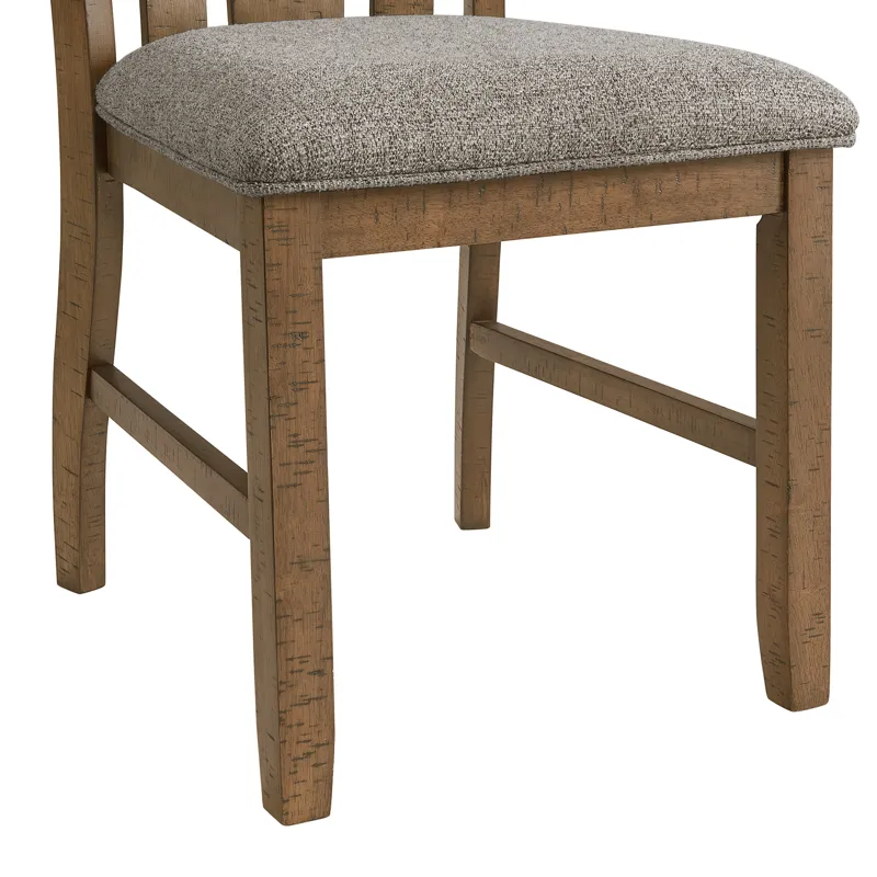 Everett 6PC Dining Set (Table + 4 Chairs + Bench) in Brown Acacia