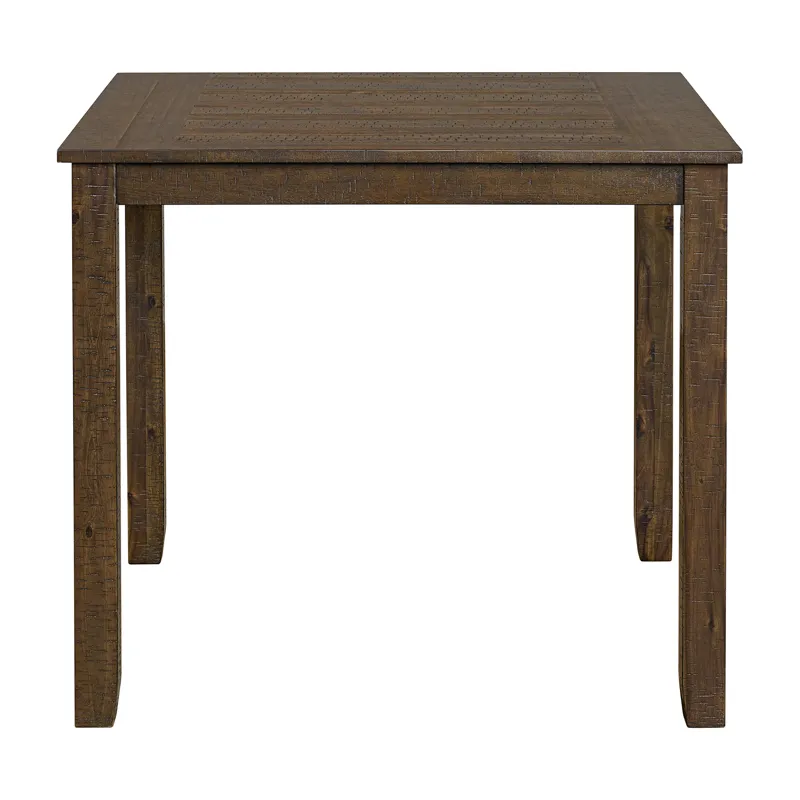 Everett 5PC Counter Set (Table + 4 Chairs) in Brown Acacia