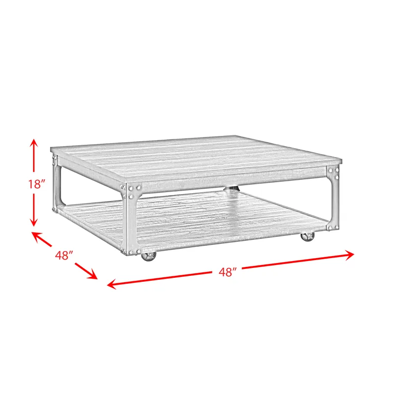 Factory Square Coffee Table Grey