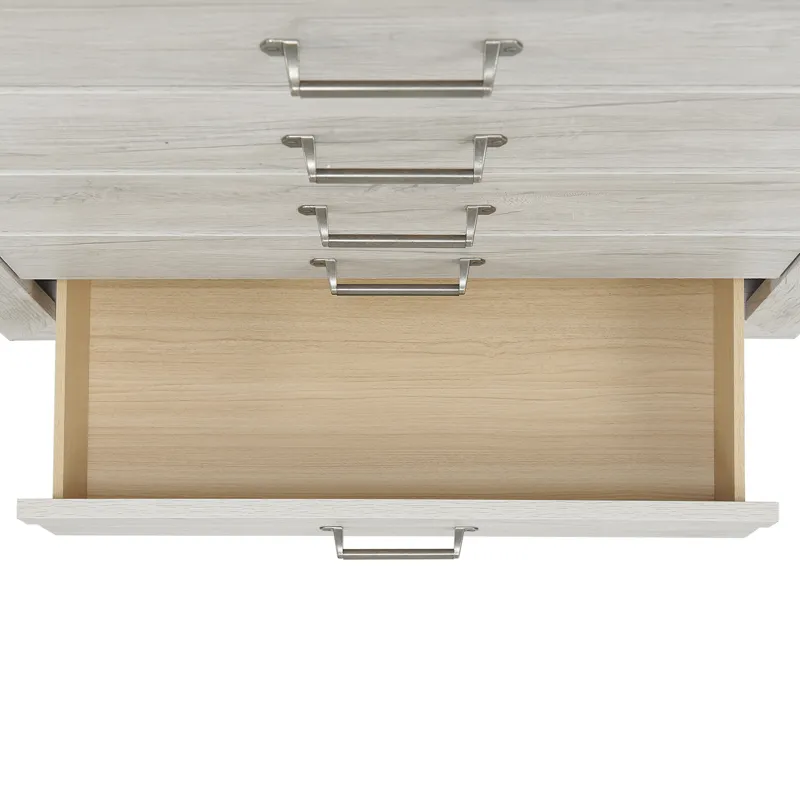 Fort Worth 5-Drawer Chest in White (Sturdy Act)