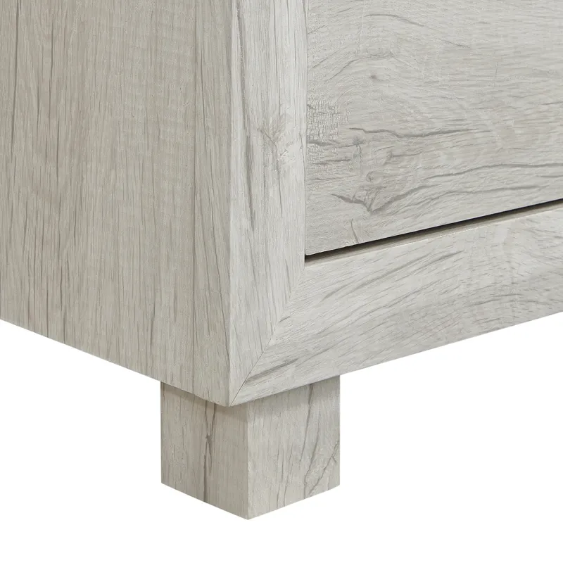 Fort Worth 2-Drawer Nightstand with USB in White
