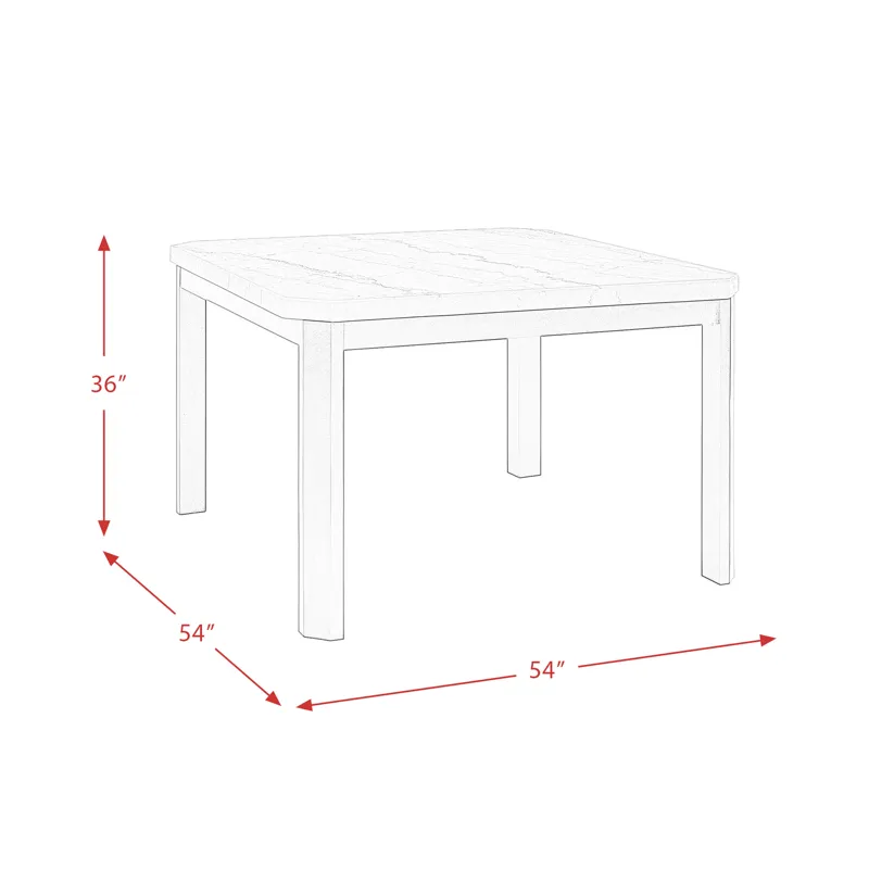 Francesca White Counter Height Dining Table