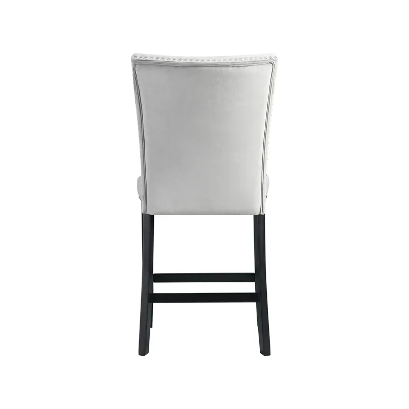Francesca Counter Dining Gray Counter Velvet Side Chair (2 Per Pack)