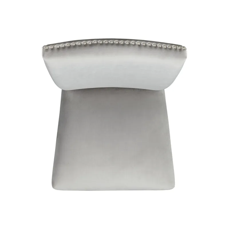 Francesca Counter Dining Gray Counter Velvet Side Chair (2 Per Pack)