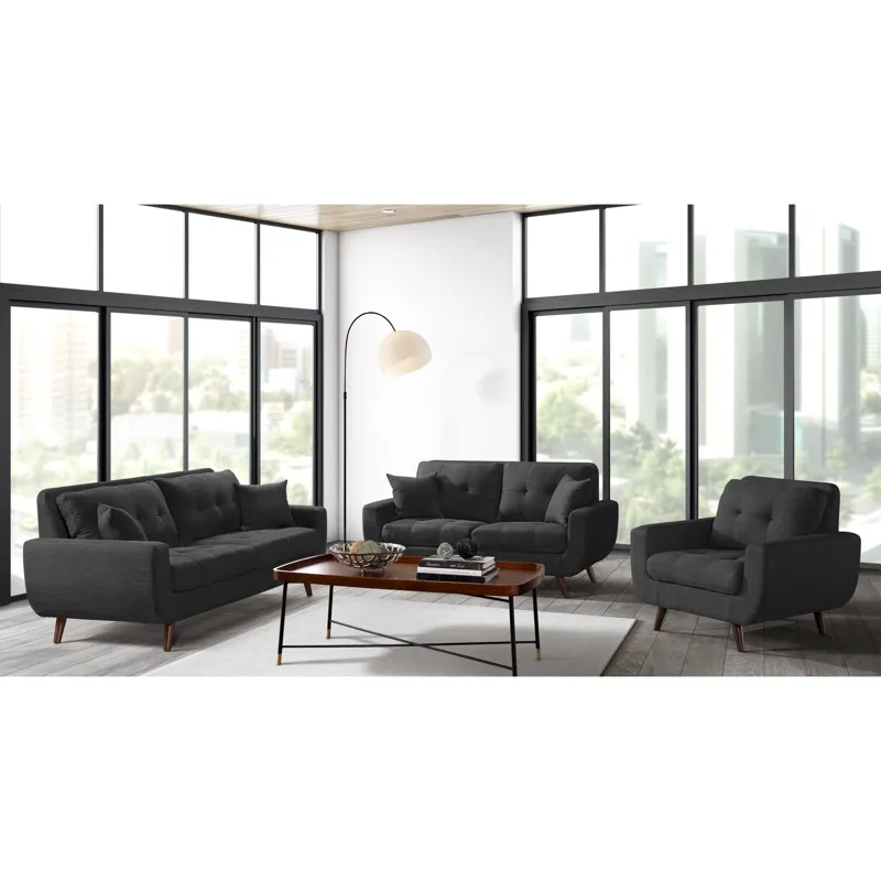 Freeport Sofa W/2 Pillows Heirloom Charcoal
