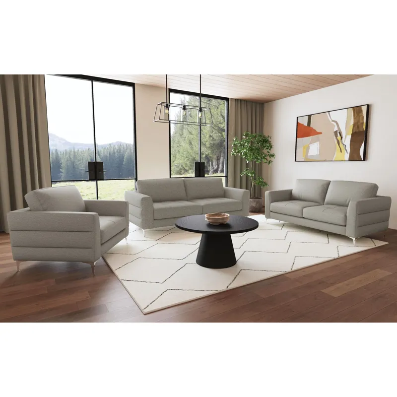 Fuji Loveseat in Furiosa Taupe with Metal Legs