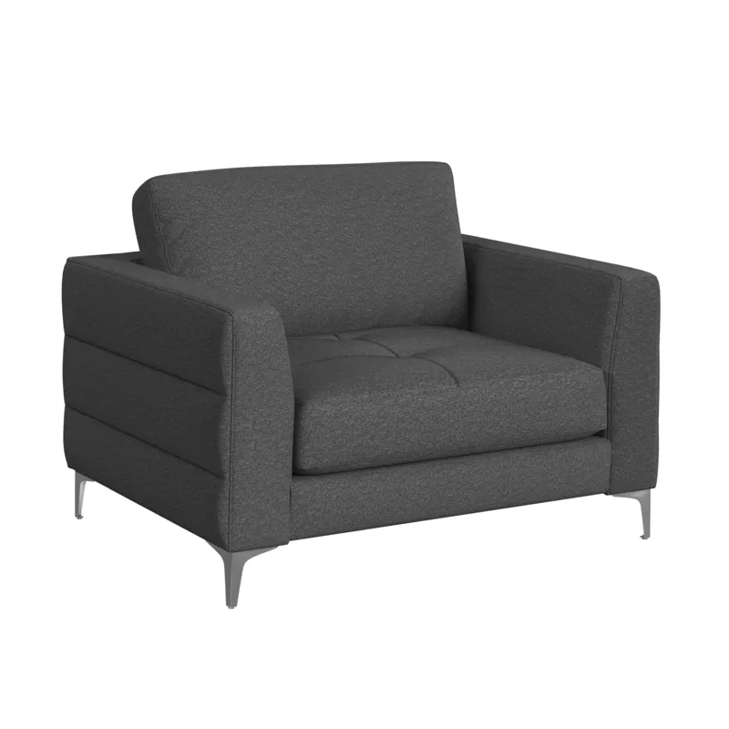 Fuji Chair in Furiosa Charcoal with Metal Legs