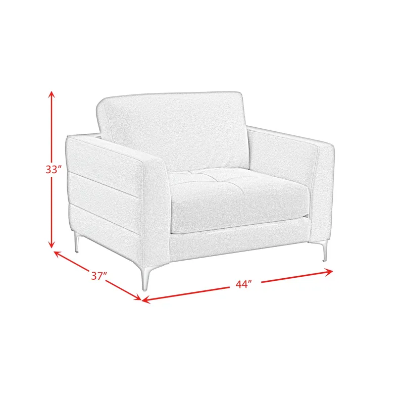 Fuji Chair in Furiosa Taupe with Metal Legs