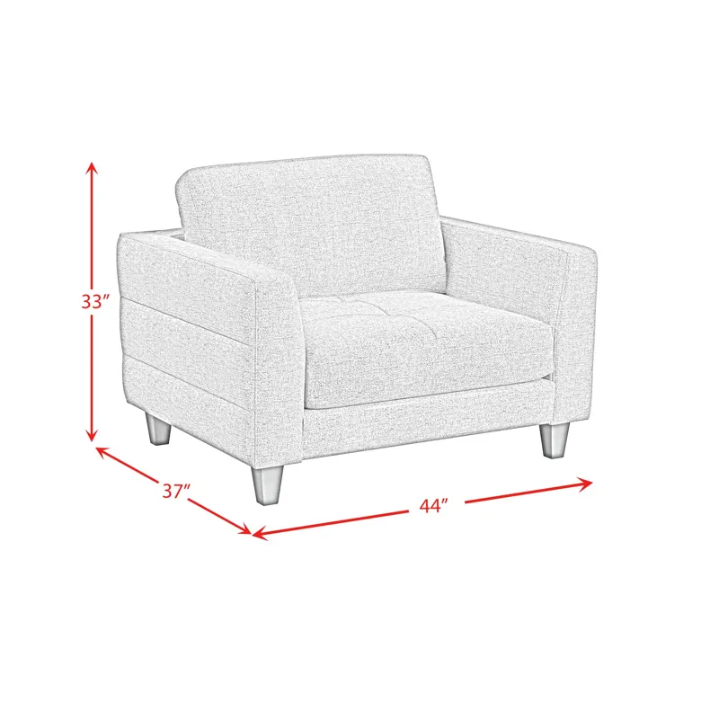 Fuji Chair in Marlin Slate with Plastic Legs