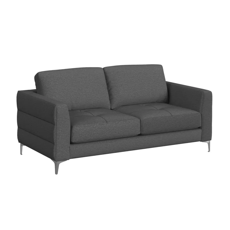 Fuji Loveseat in Furiosa Charcoal with Metal Legs