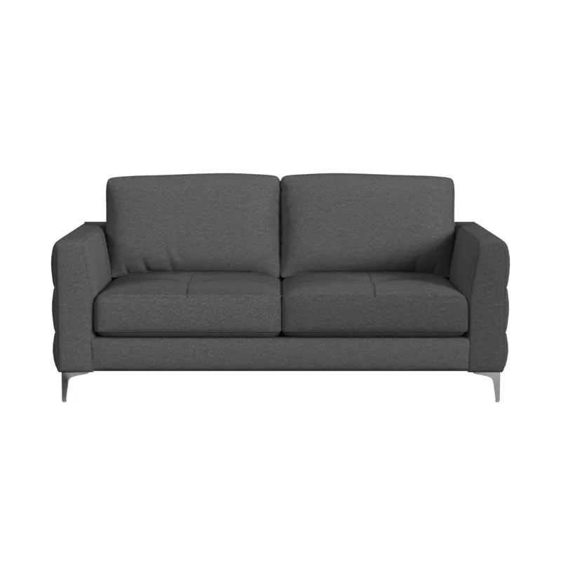 Fuji Loveseat in Furiosa Charcoal with Metal Legs